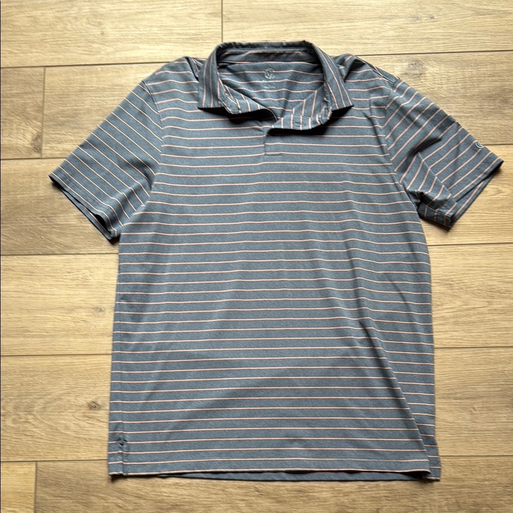 Champion Men's Blue Striped Polo